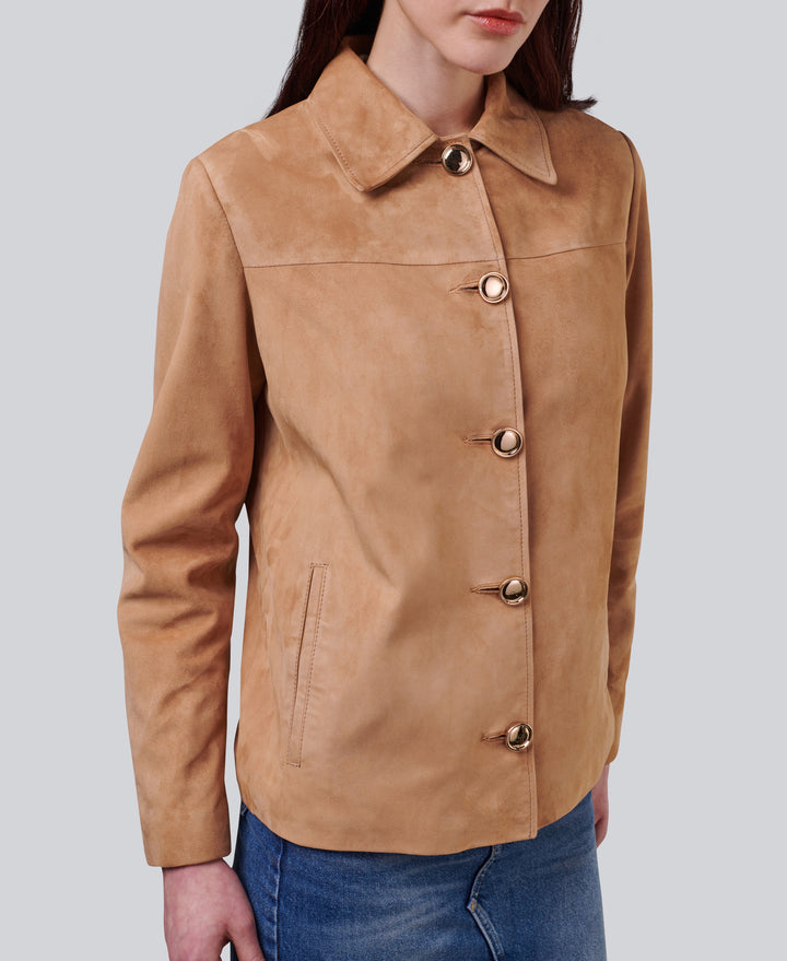 Roxie Suede Shirt Jacket