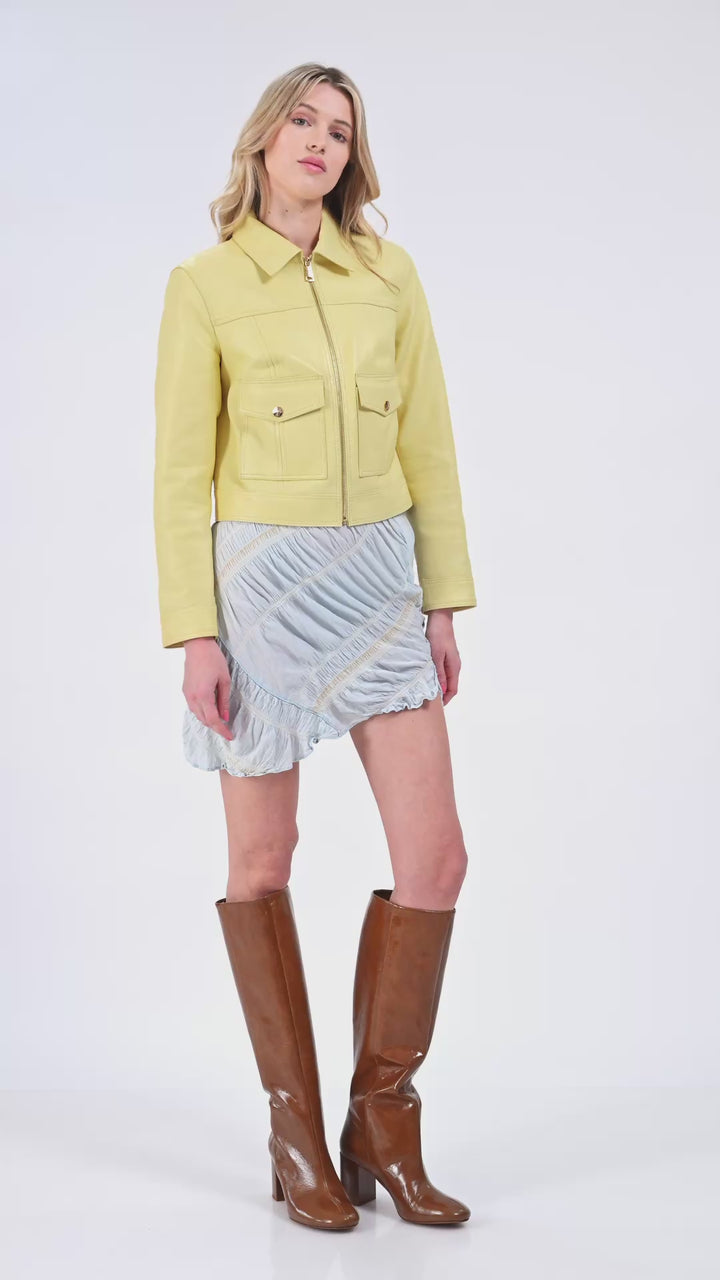 Flora Leather Jacket
