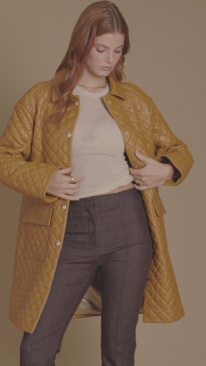 Holland Quilted Leather Coat