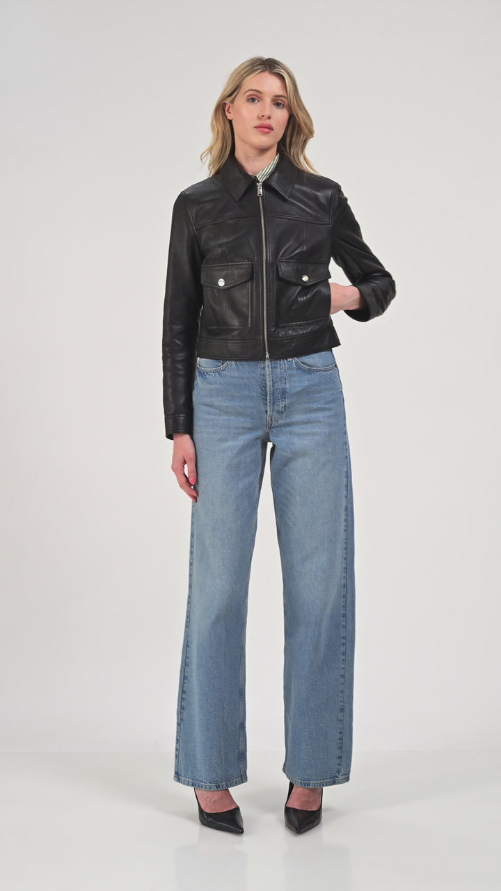 Flora Leather Jacket