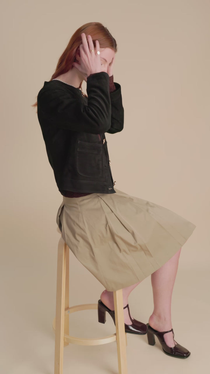 Margot Black Suede Jacket
