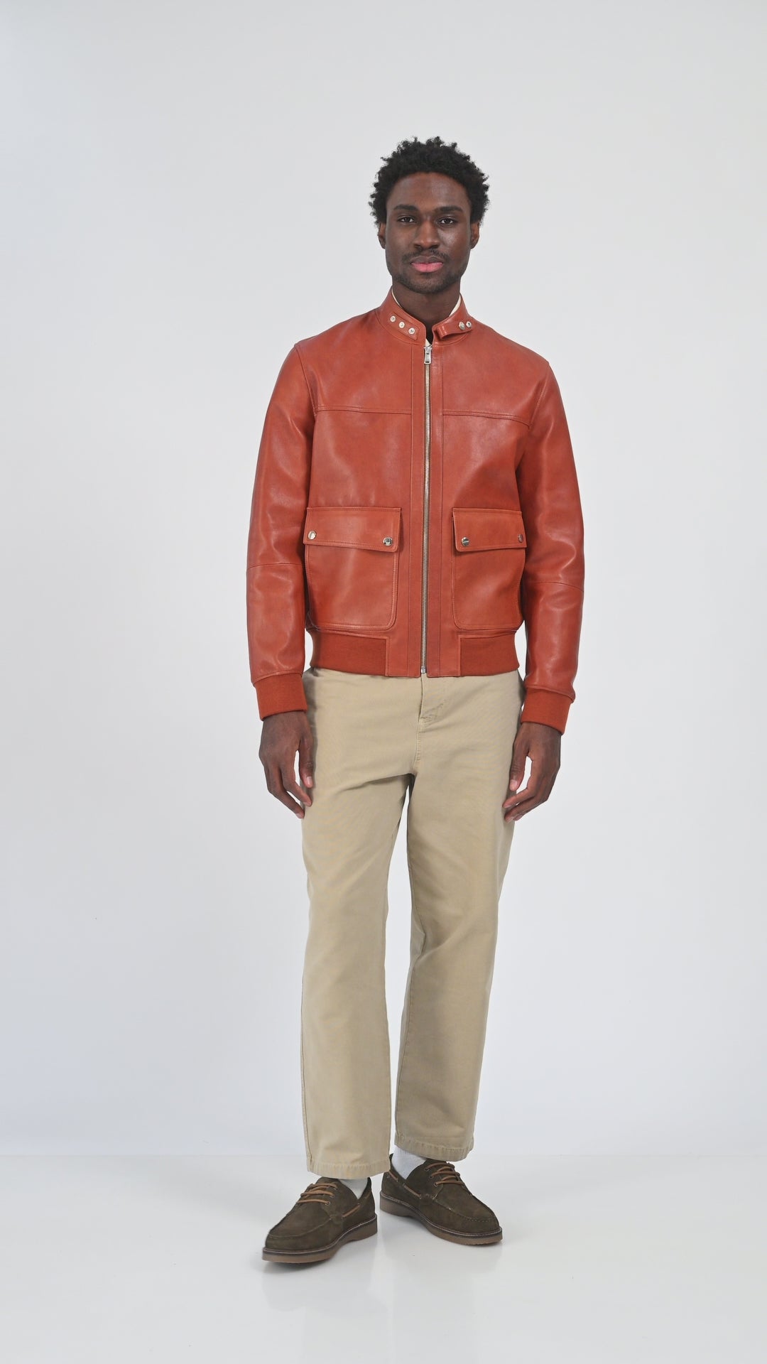 Rafe Whisky Leather Jacket