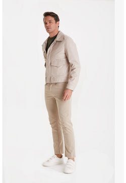 Image of Men's Fashion Jacket, Nappa Beige