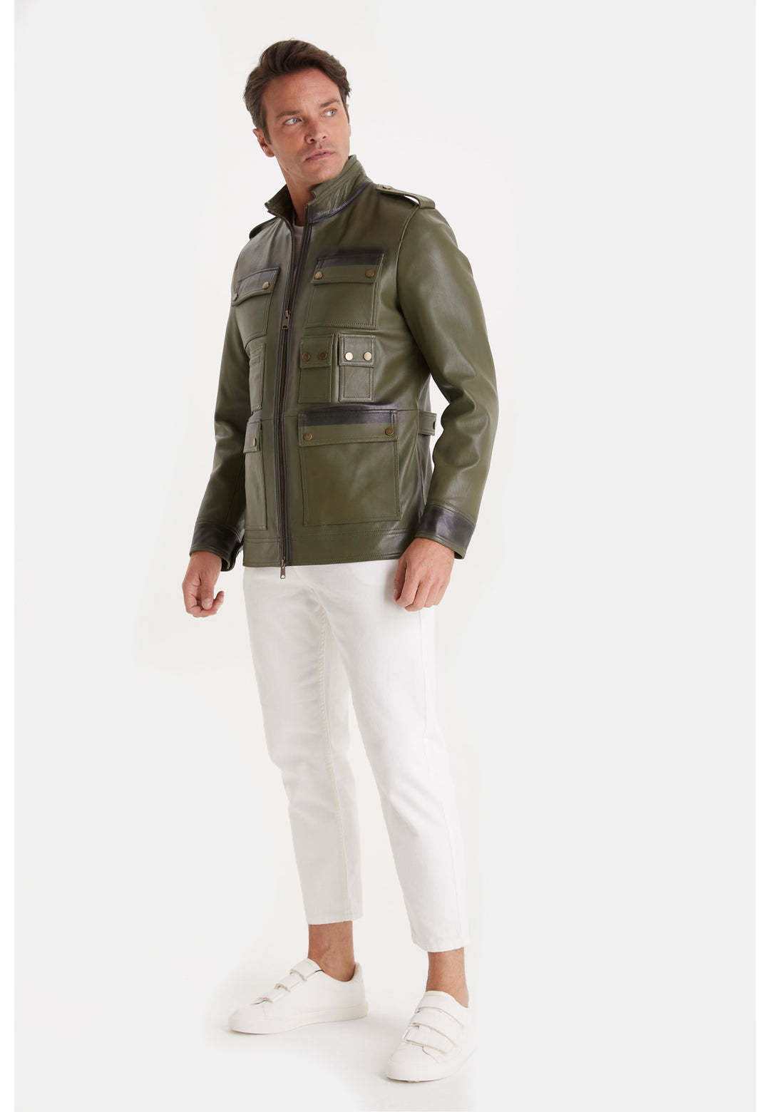 Men's Fashion Jacket, Nappa Green