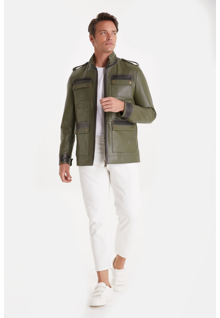 Men's Fashion Jacket, Nappa Green