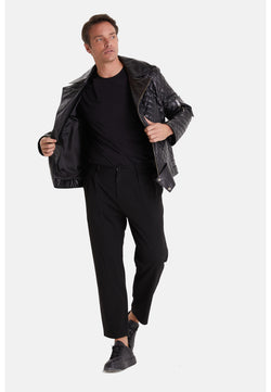 Image of Men's Fashion Jacket, Nappa Black