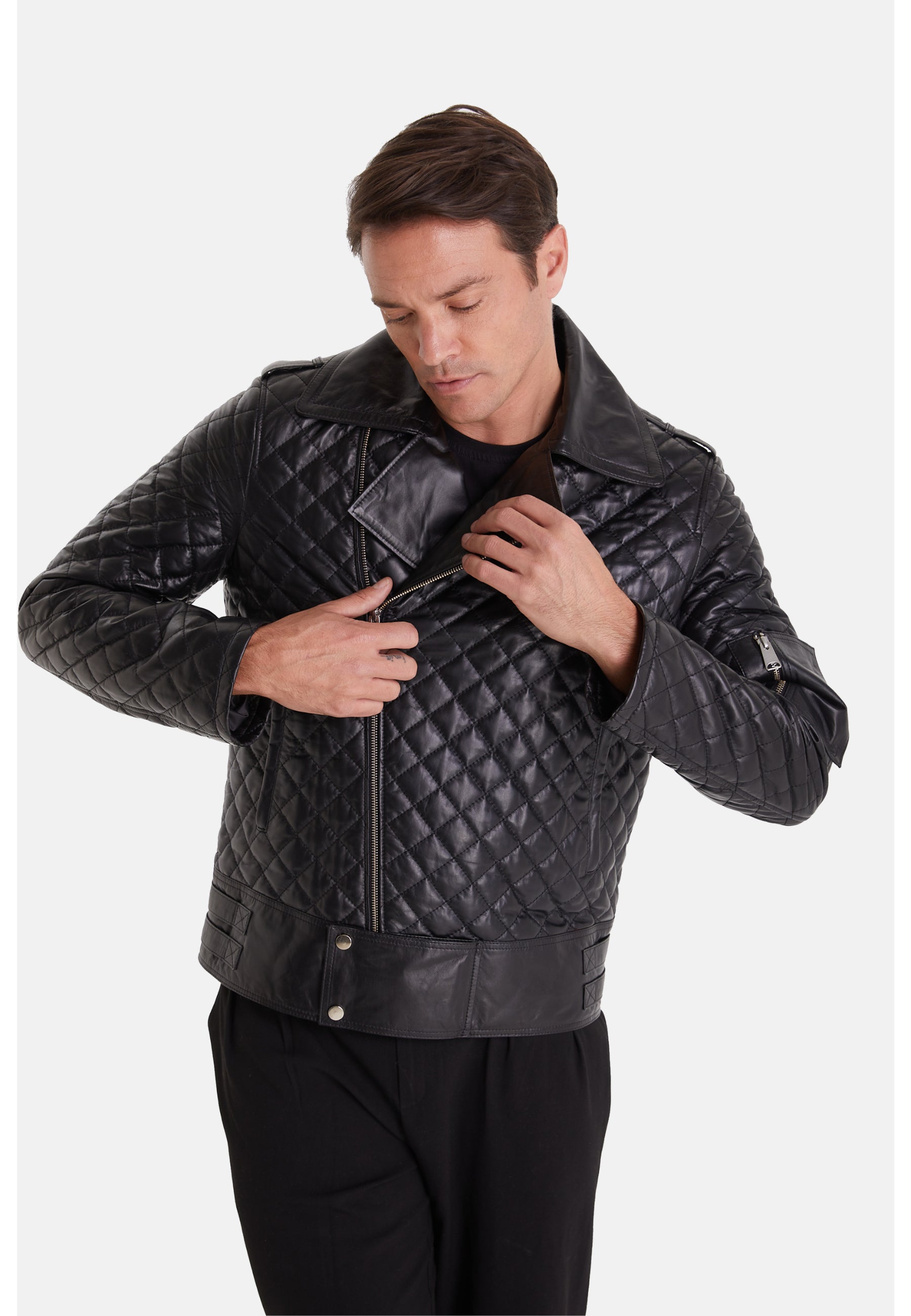 Men's Fashion Jacket, Nappa Black