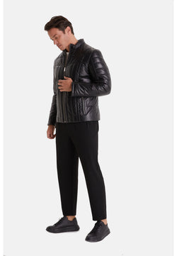 Image of Men's Fashion Jacket, Nappa Black