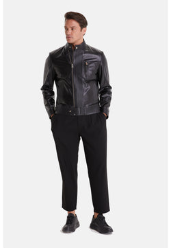 Image of Men's Fashion Jacket, Nappa Black