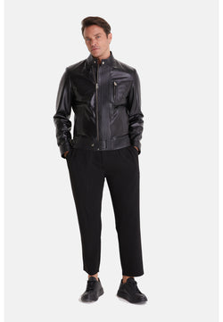 Image of Men's Fashion Jacket, Nappa Black