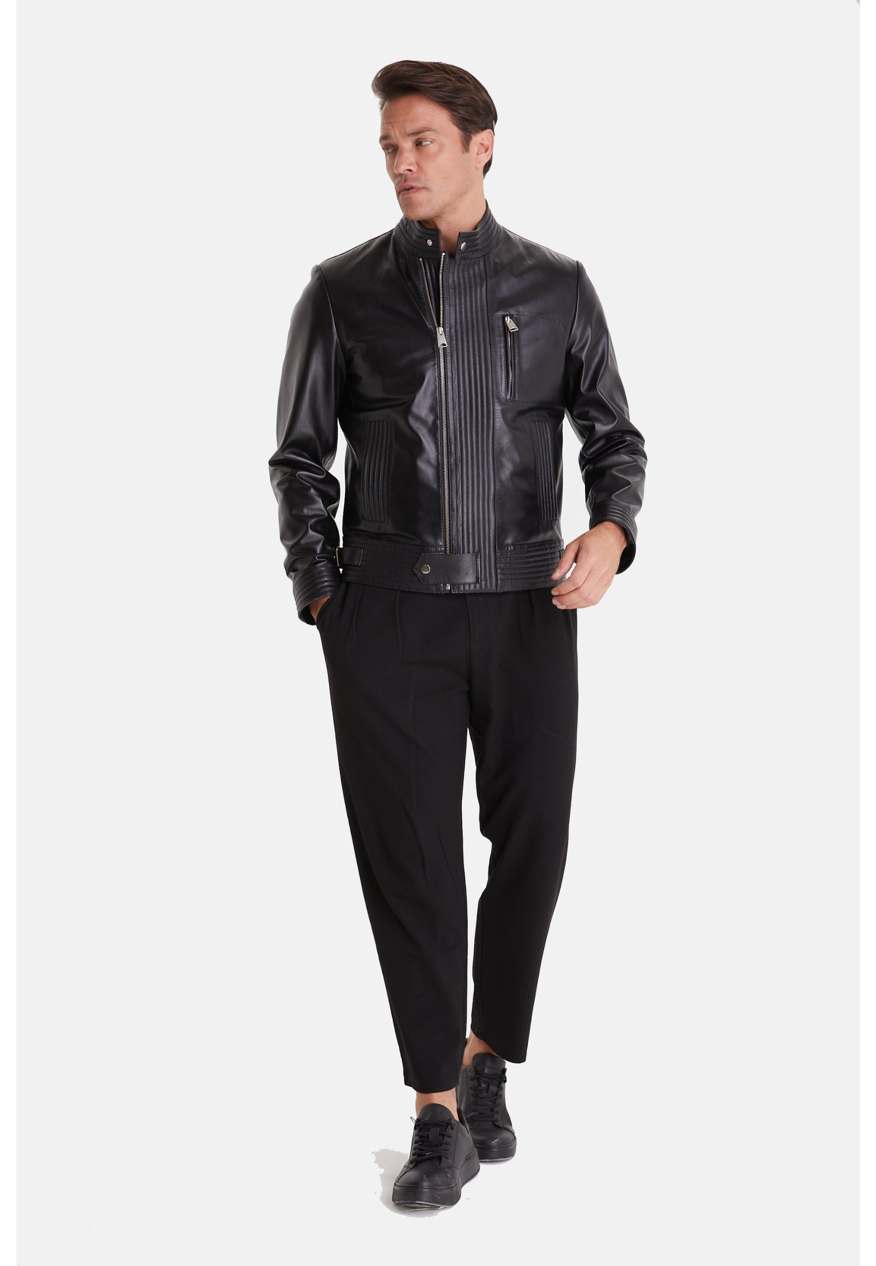 Men's Fashion Jacket, Nappa Black