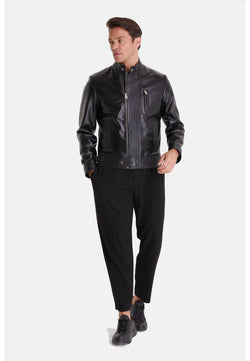 Image of Men's Fashion Jacket, Nappa Black