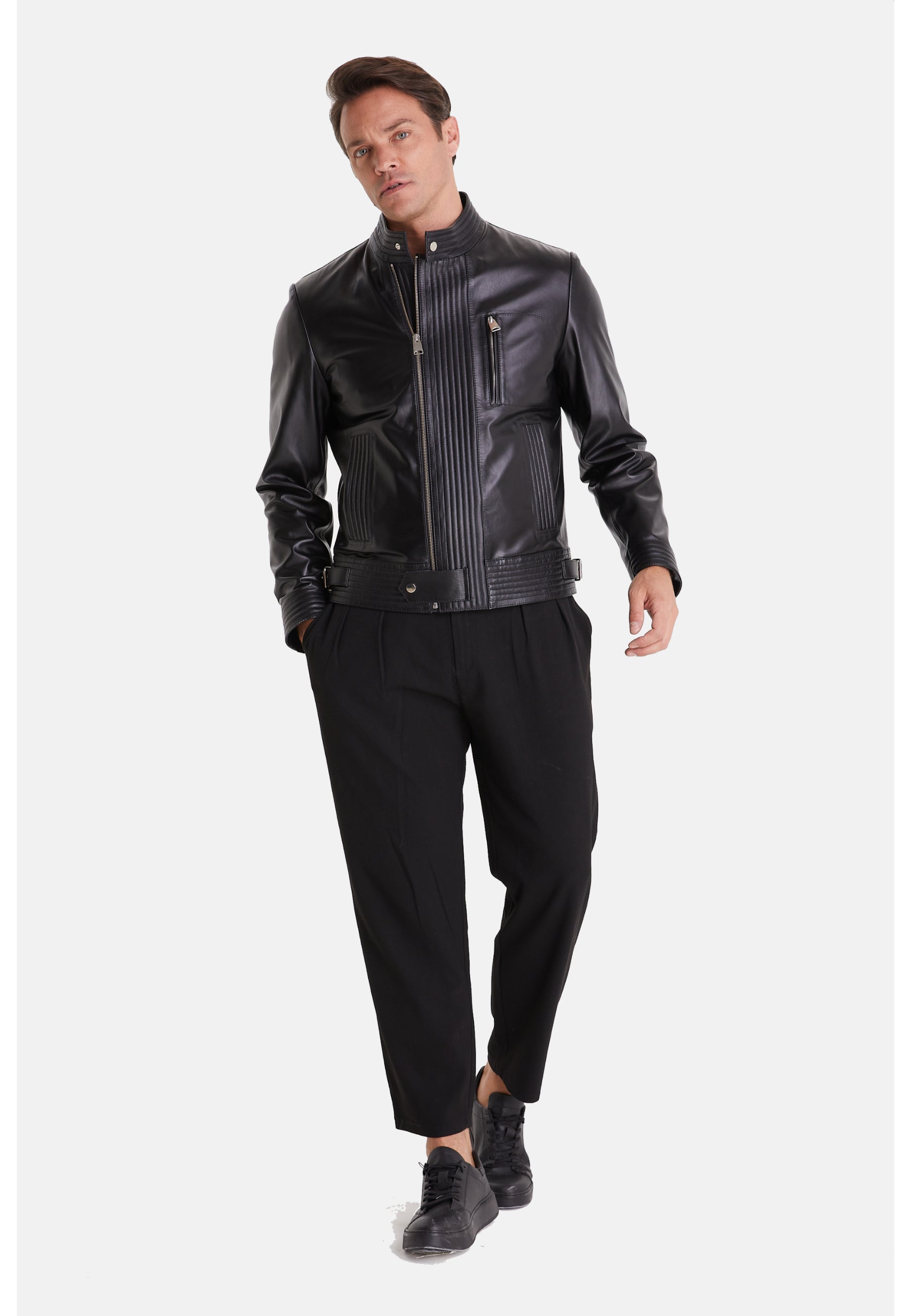 Men's Fashion Jacket, Nappa Black