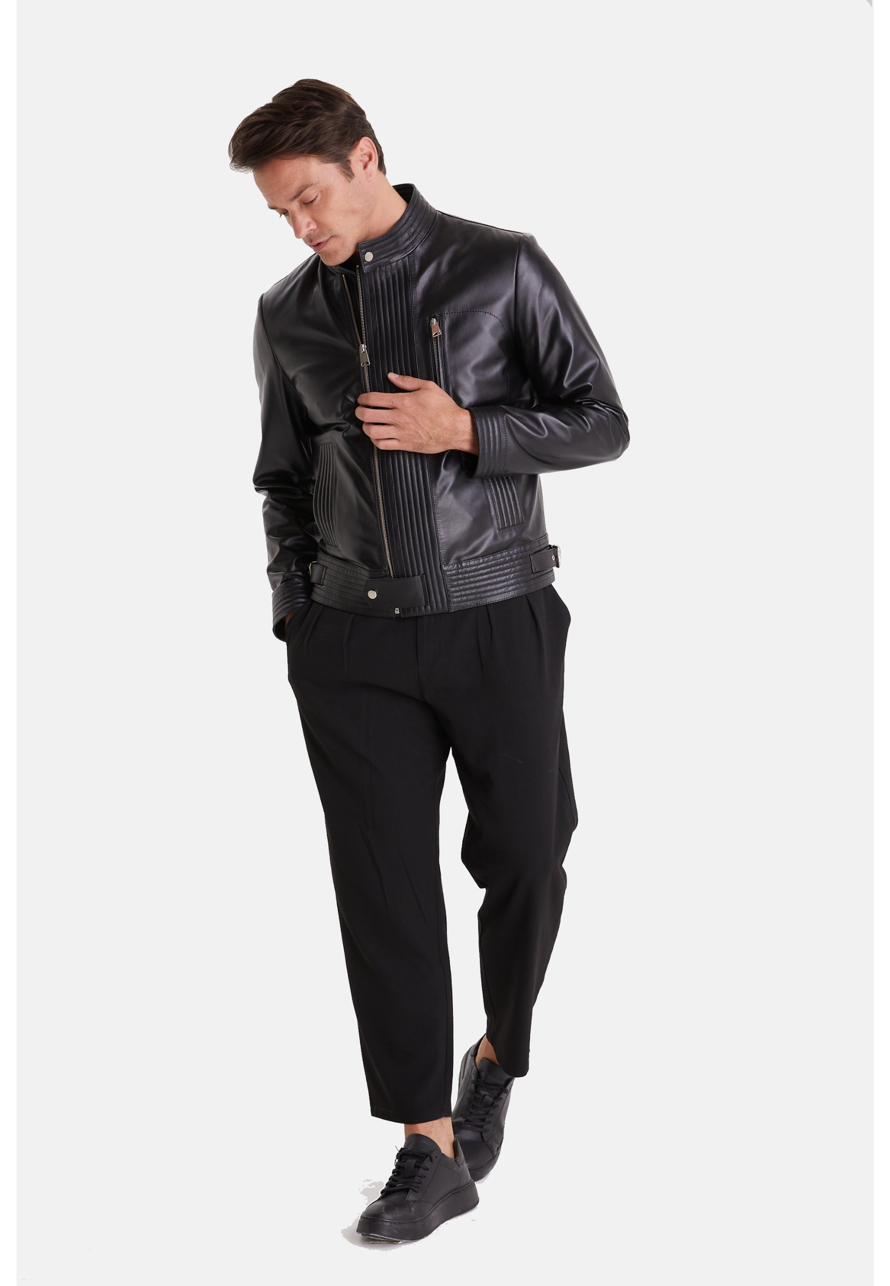 Men's Fashion Jacket, Nappa Black