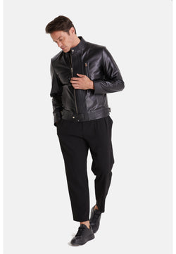 Image of Men's Fashion Jacket, Nappa Black