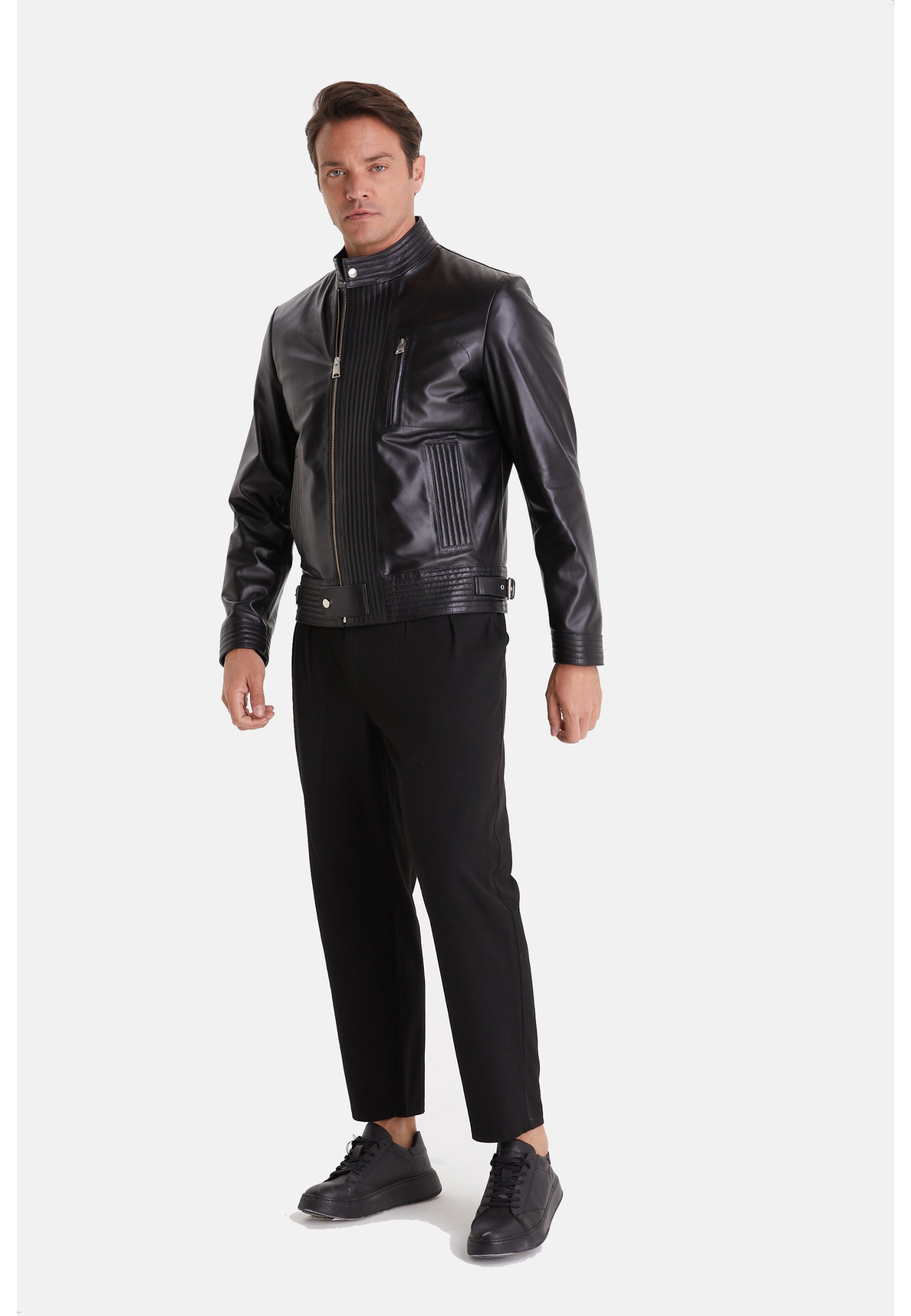 Men's Fashion Jacket, Nappa Black