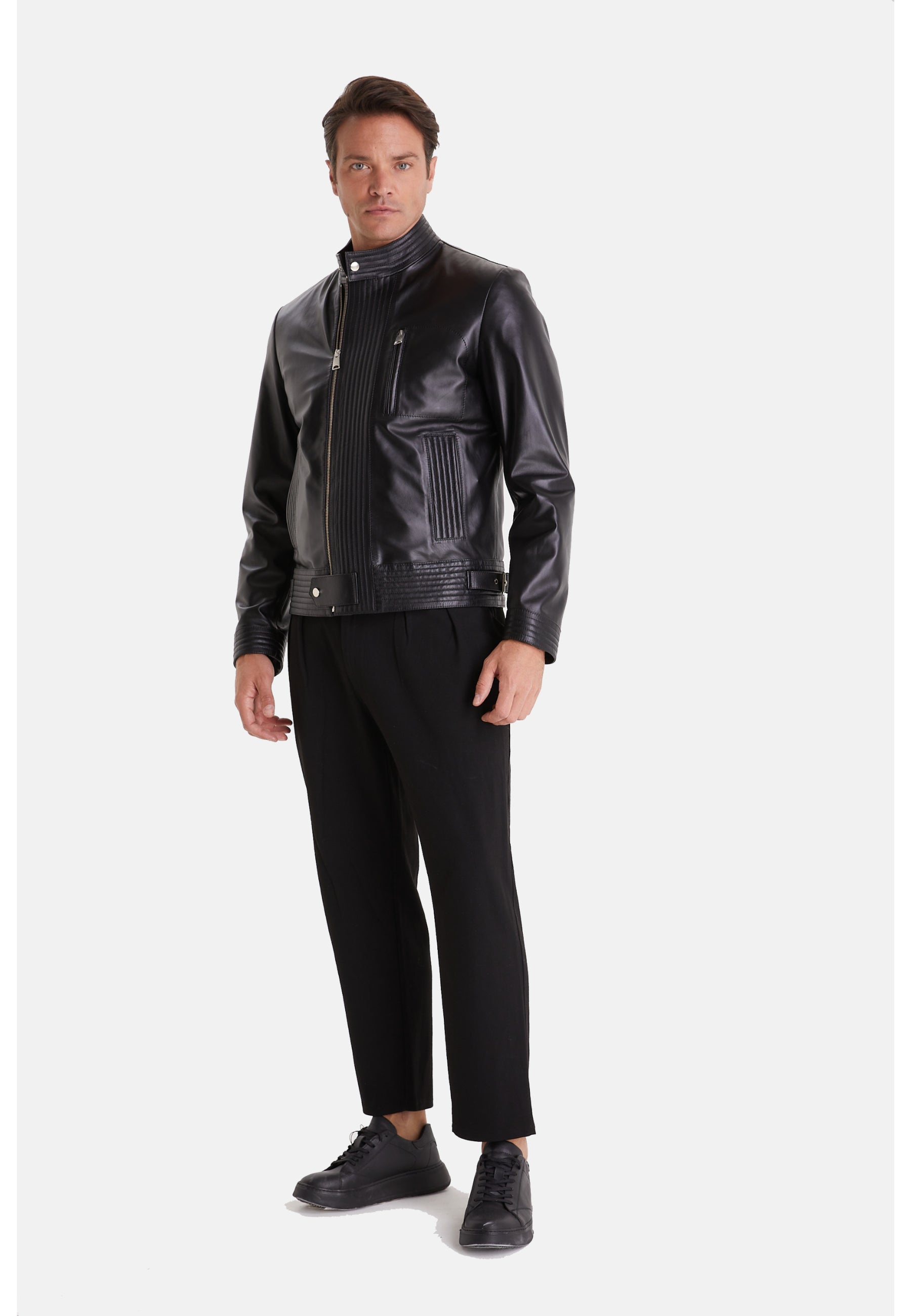 Men's Fashion Jacket, Nappa Black