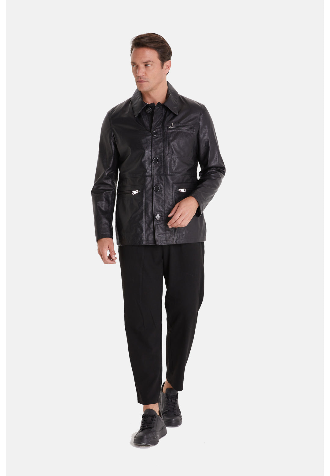 Men's Genuine Leather Jacket Black
