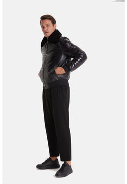 Image of Men's Fashion Jacket, Nappa Black