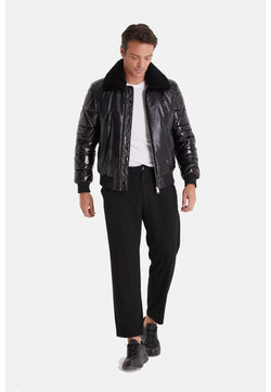 Image of Men's Fashion Jacket, Nappa Black