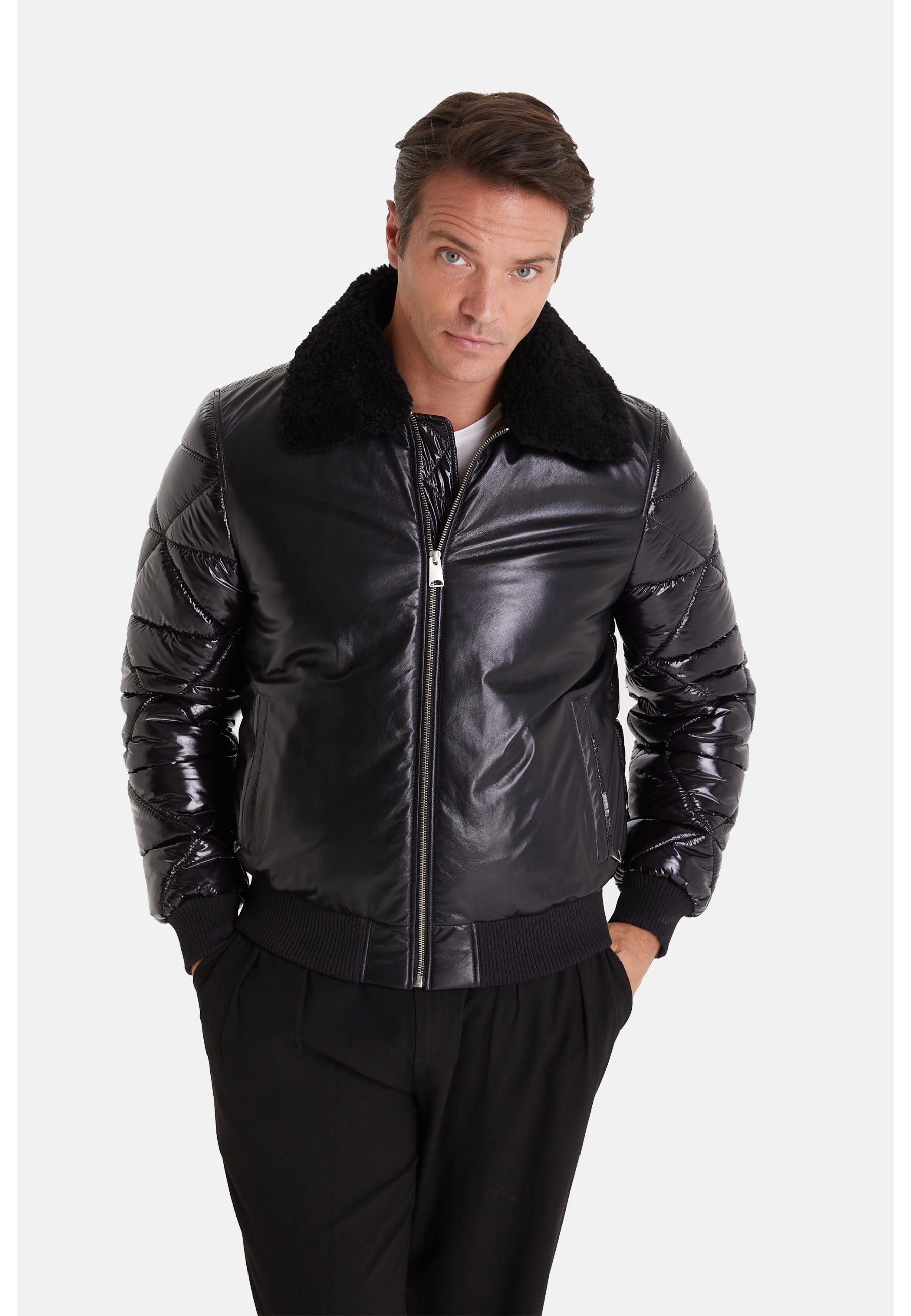 Men's Fashion Jacket, Nappa Black