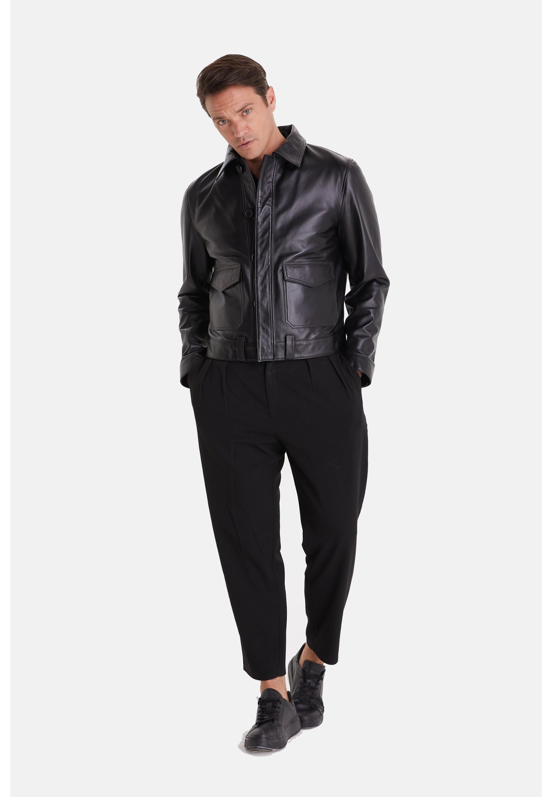 Men's Fashion Jacket, Nappa Black