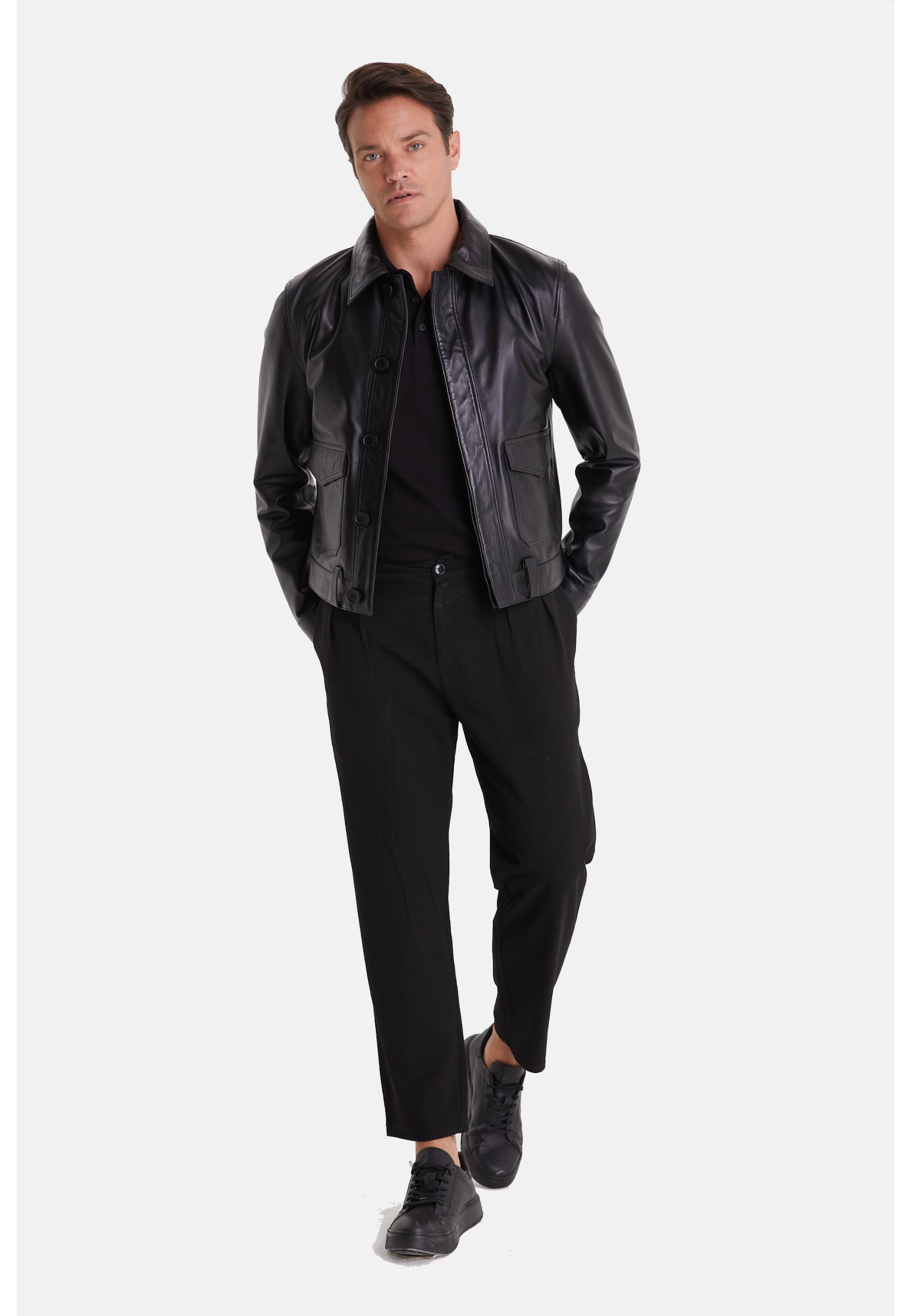 Men's Fashion Jacket, Nappa Black