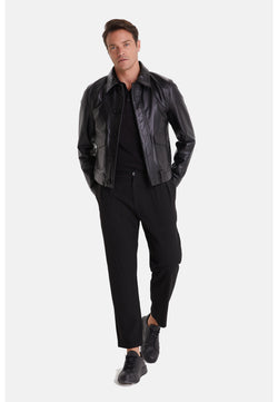 Image of Men's Fashion Jacket, Nappa Black