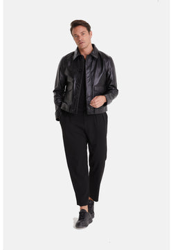 Image of Men's Fashion Jacket, Nappa Black