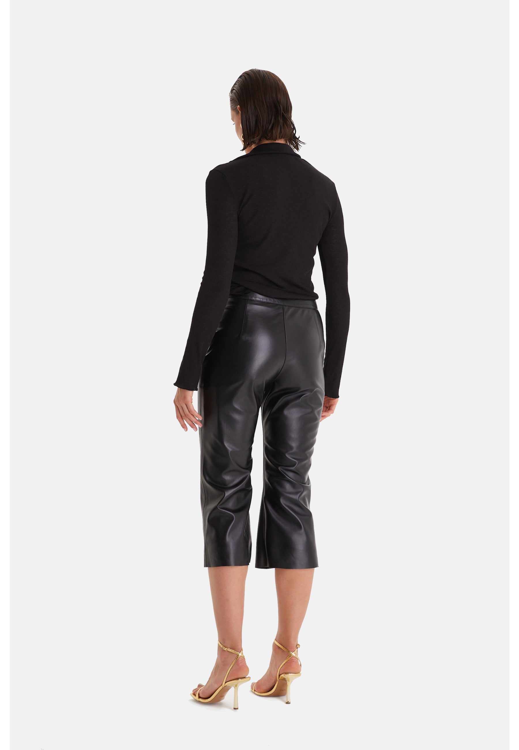 Black Leather Women's Pants