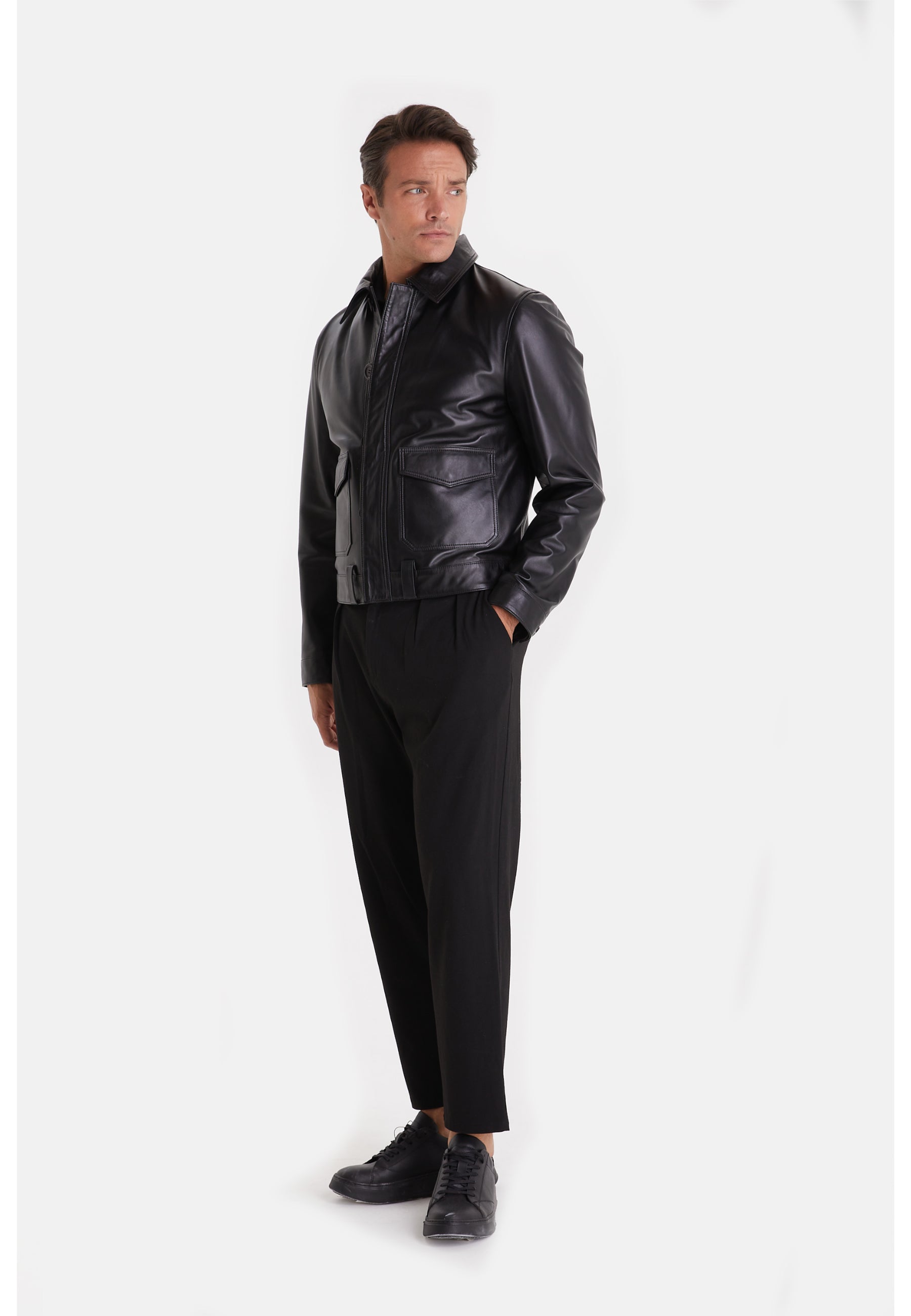 Men's Fashion Jacket, Nappa Black