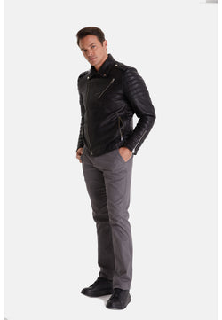 Image of Men's Biker Jacket, Black