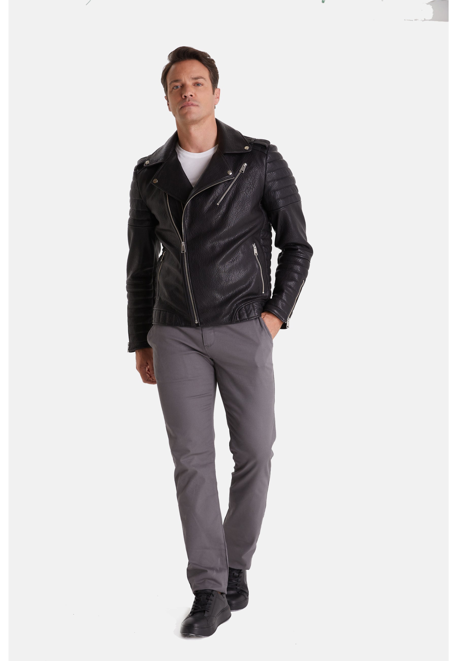 Men's Biker Jacket, Black