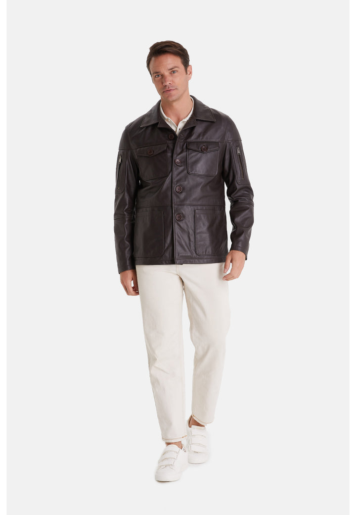 Men's Genuine Leather Safari Brown