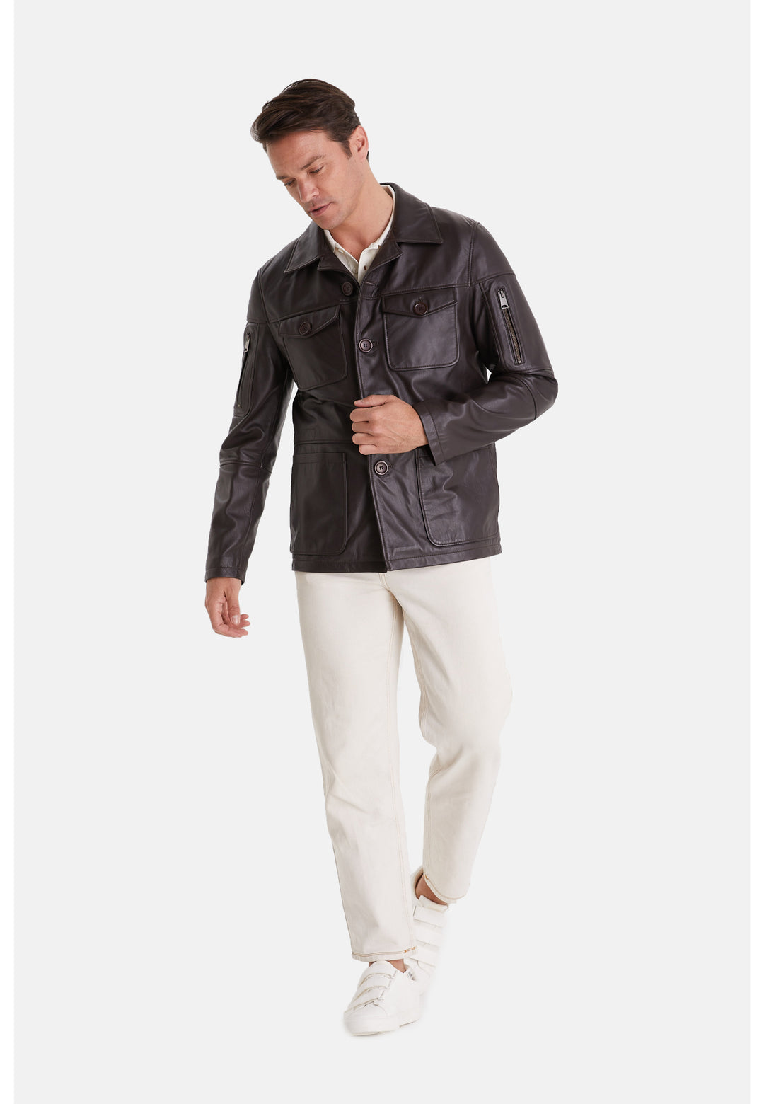 Men's Genuine Leather Safari Brown