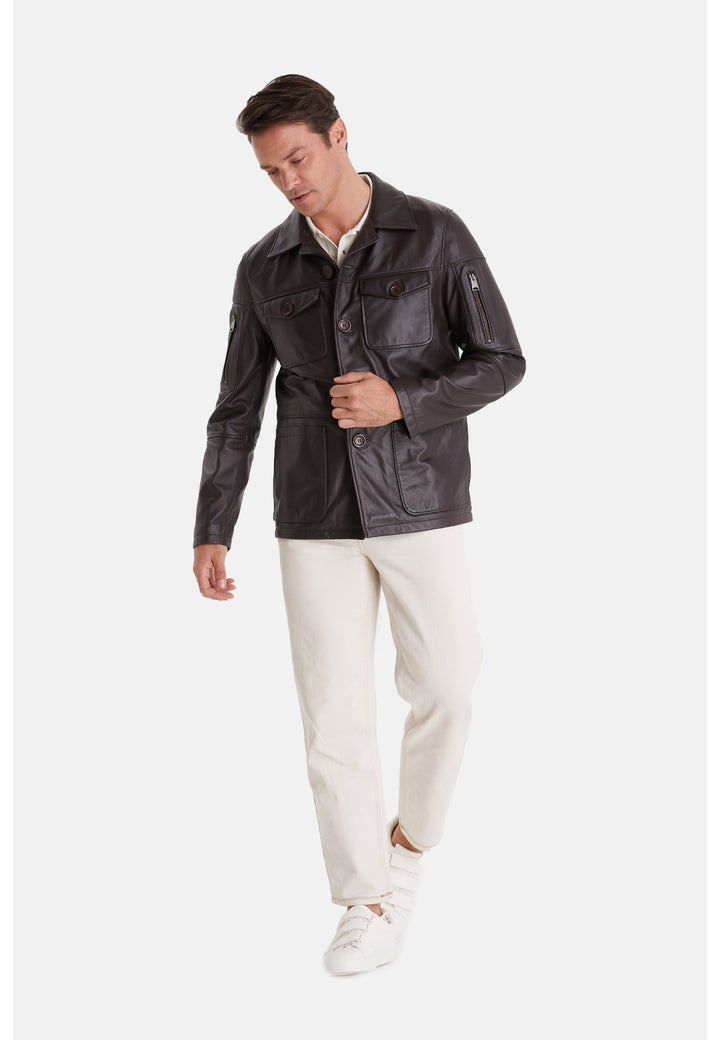 Men's Genuine Leather Safari Brown