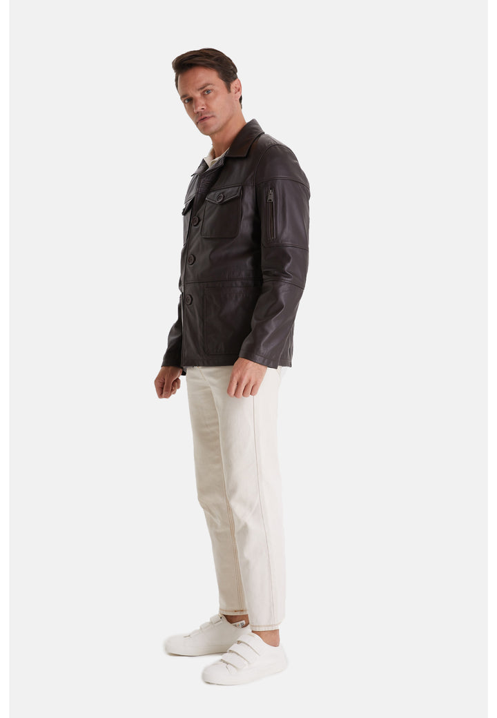 Men's Genuine Leather Safari Brown