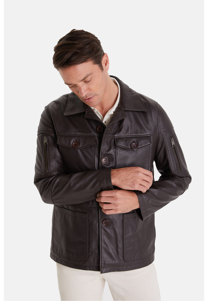 Men's Genuine Leather Safari Brown
