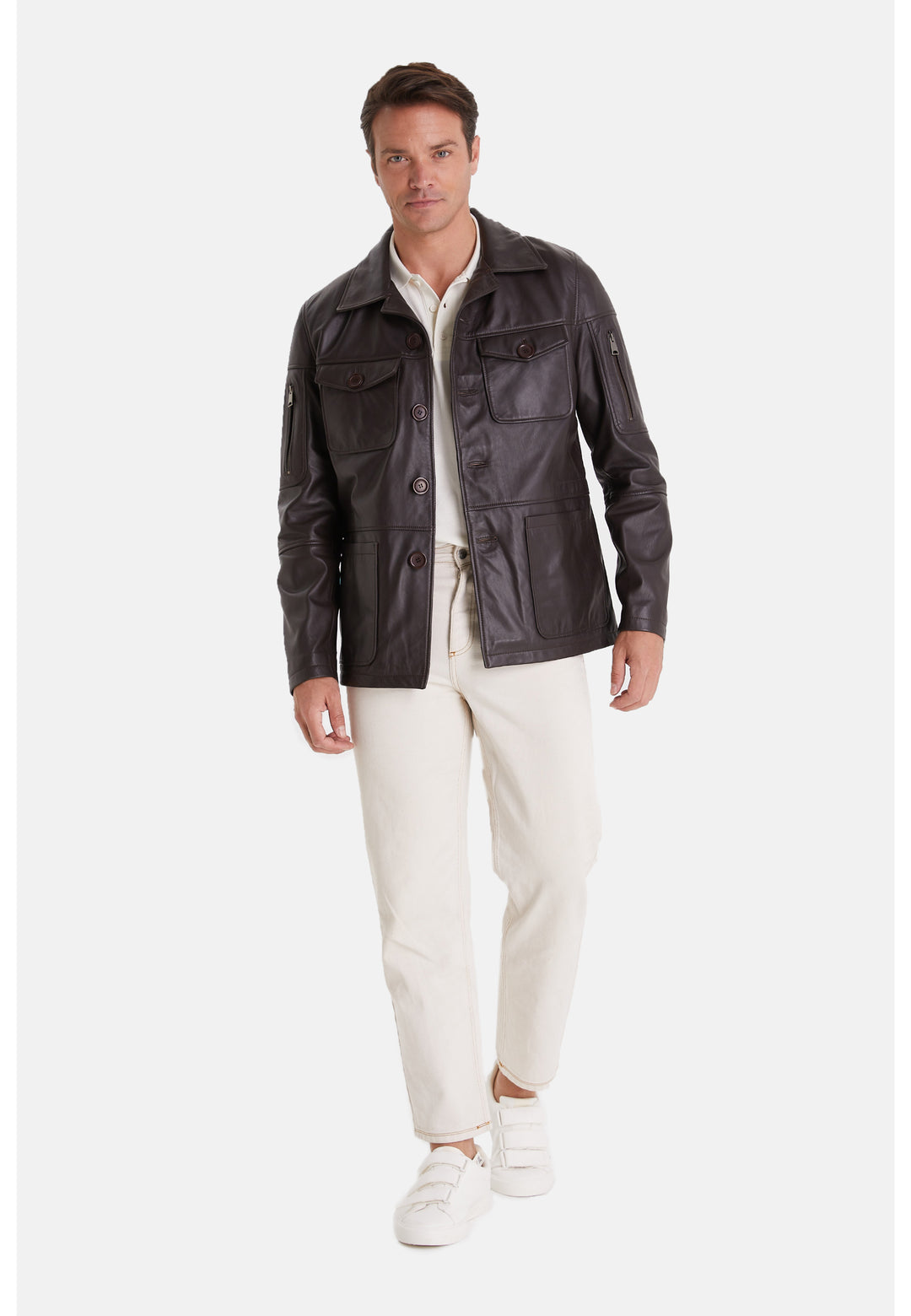 Men's Genuine Leather Safari Brown