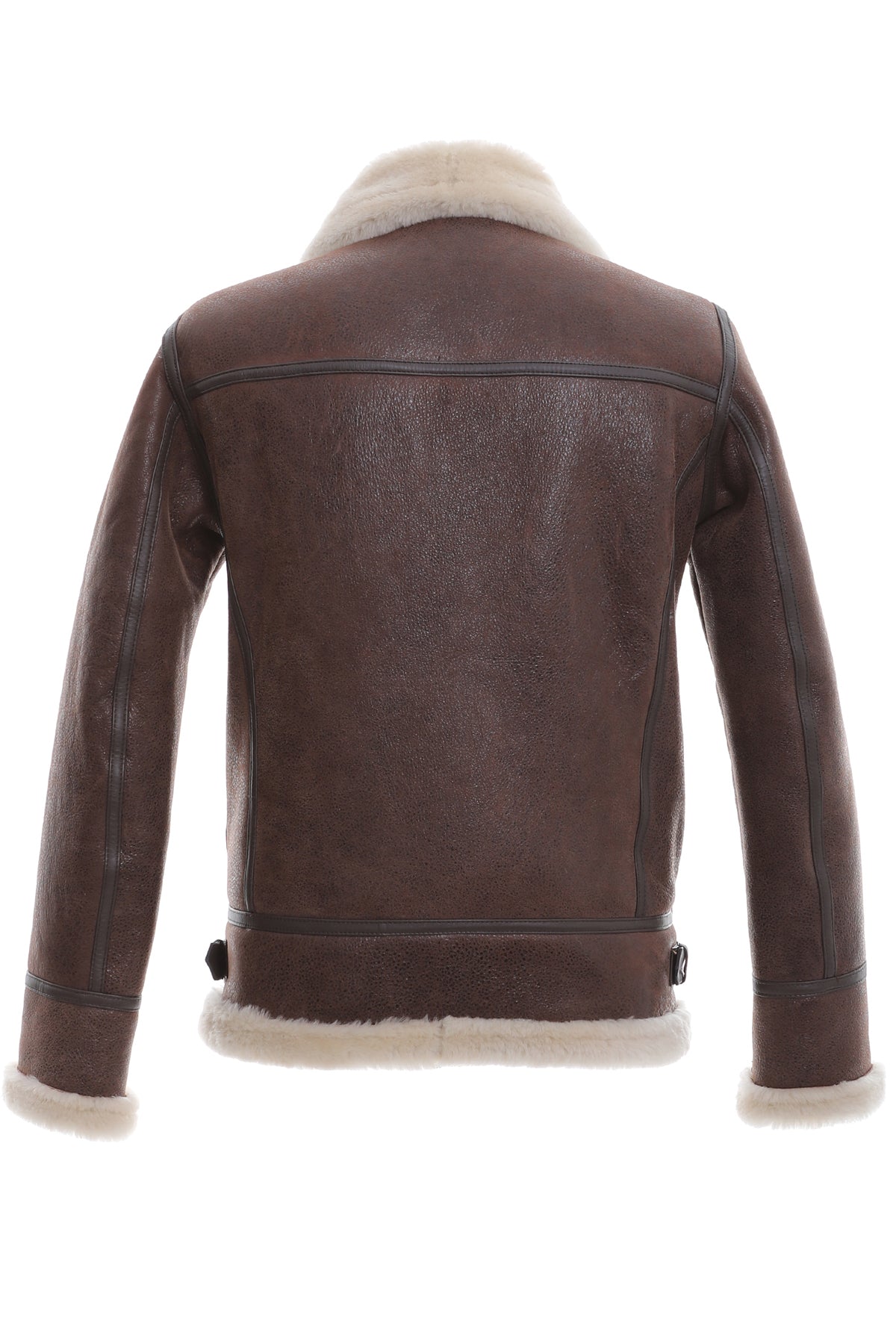 Men's Shearling Aviator Jacket, Vintage Nut with Champagne Wool