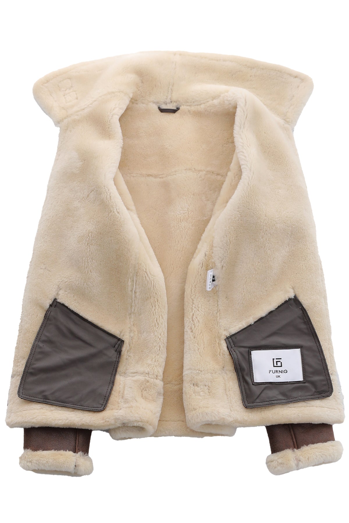 Men's Shearling Aviator Jacket, Vintage Nut with Champagne Wool