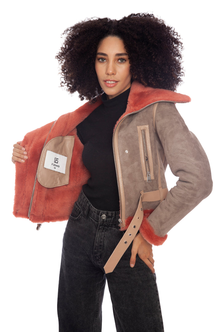 Georgina Sheepskin Cropped Jacket