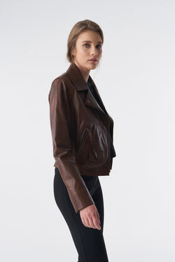 Image of Classic Biker Jacket, Antique Tan