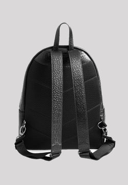 Image of Genuine Leather Elephant Pattern Backpack, Elephant Pattern Black