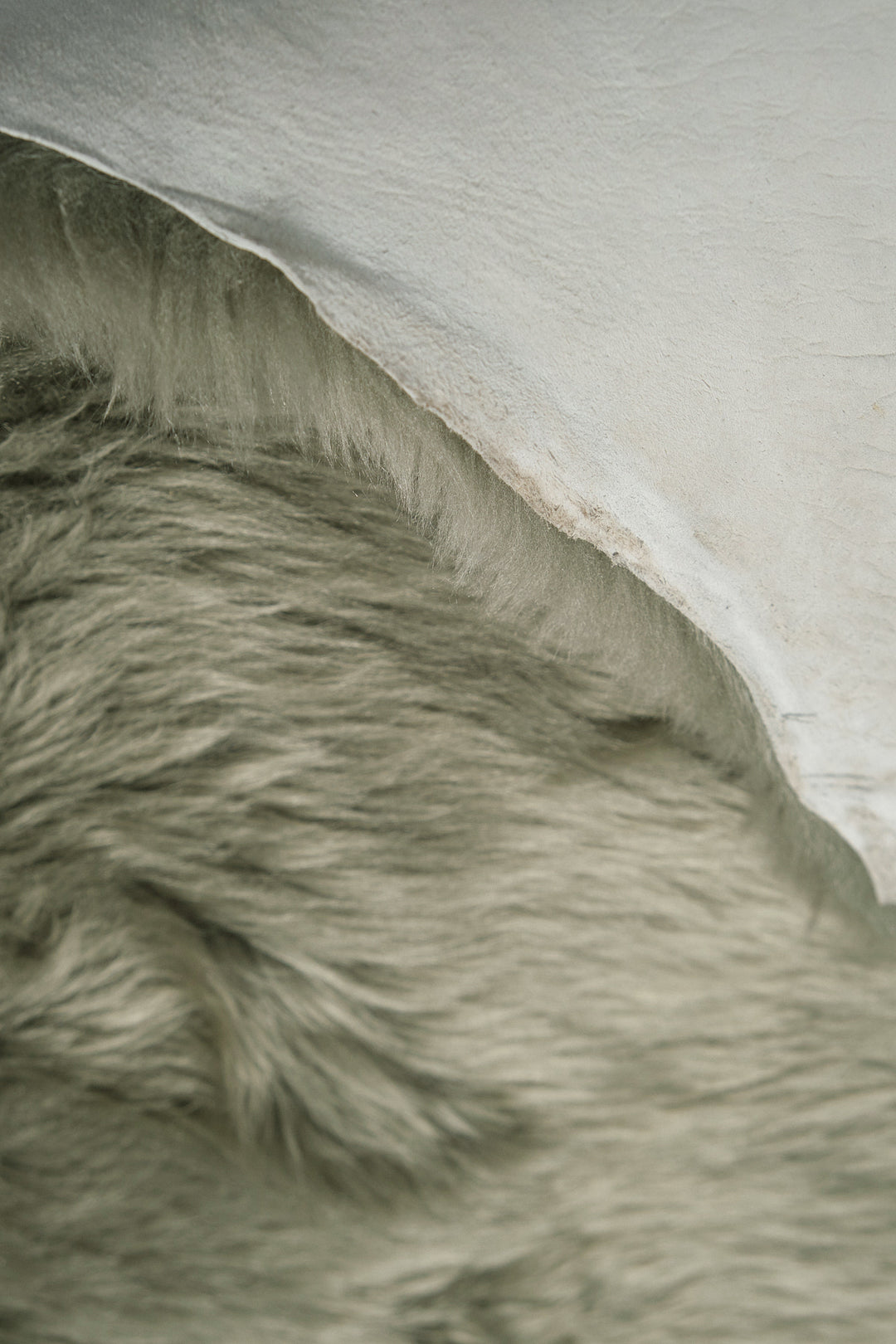 Real Single British Sheepskin Light Green Rug
