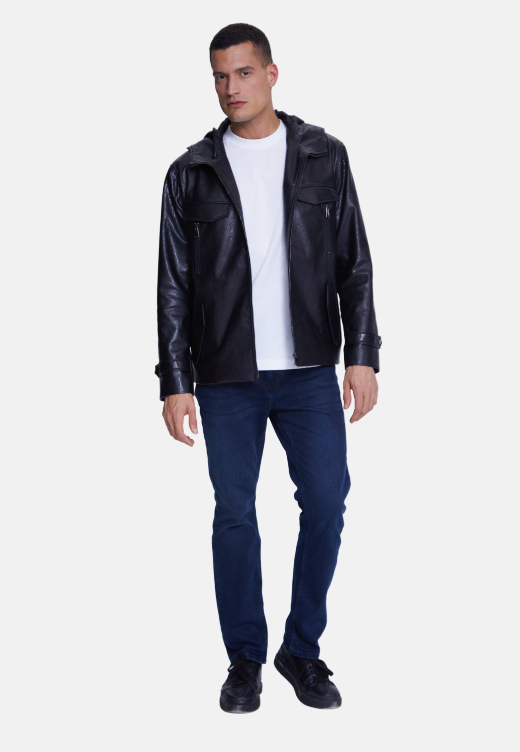 Men's Leather Jacket, Black