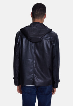 Image of Men's Leather Jacket, Black