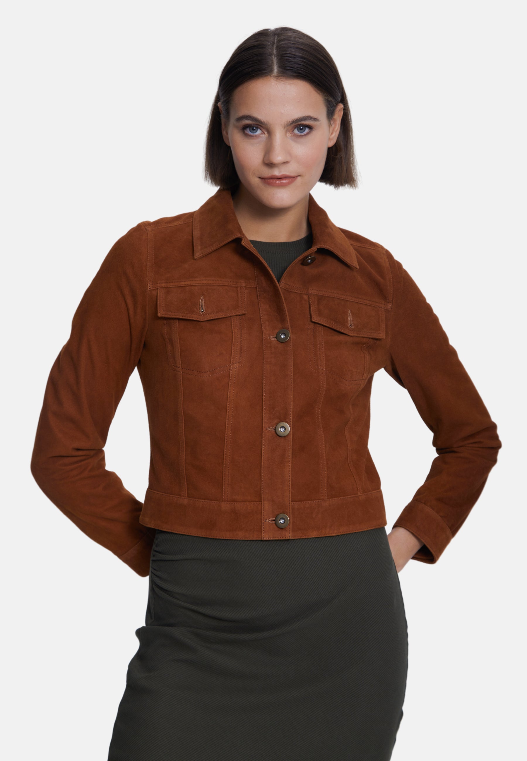 Authentic Western Suede Jacket, Tan