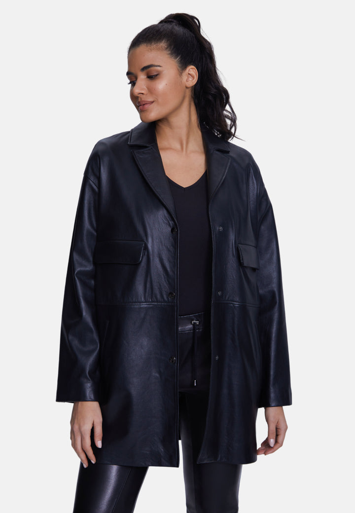 Women's Shearling Jacket Nappa Black