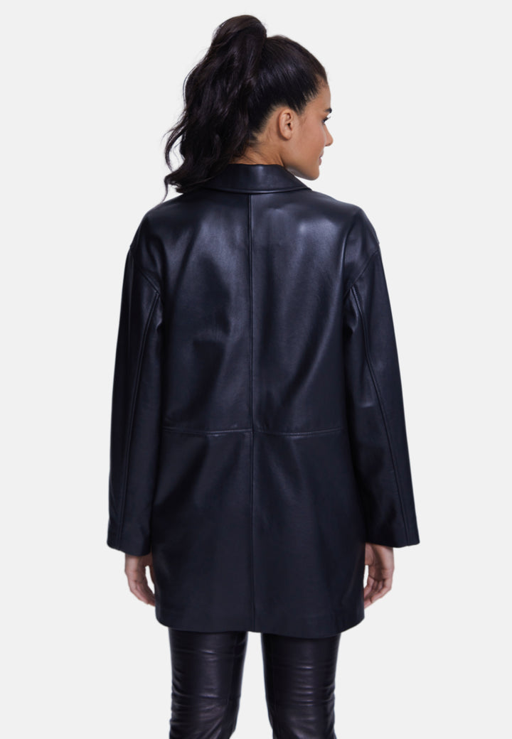 Women's Shearling Jacket Nappa Black